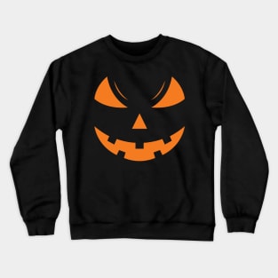 Halloween Scary Evil Pumpkin Funny Pumpkin Head Crewneck Sweatshirt